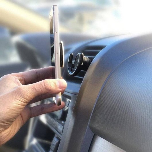 Supporto Universale PopSockets 800012 Nero per Griglia di Ventilazione Auto