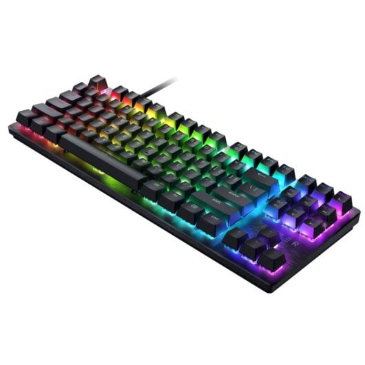 Tastiera da gioco opto-meccanica Huntsman V3 X Tenkeyless RGB Razer Box viola nero