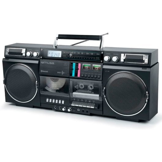Muse M-380 Gb Radio K7 Et CD Portable Bluetooth Noir