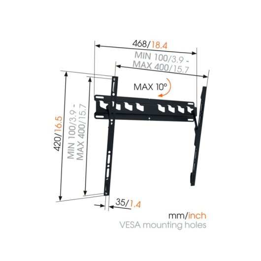 Vogel's MA 3010-B1 TV-Ständer von 32" bis 55" VESA von 100x100 bis 400x400 40kg