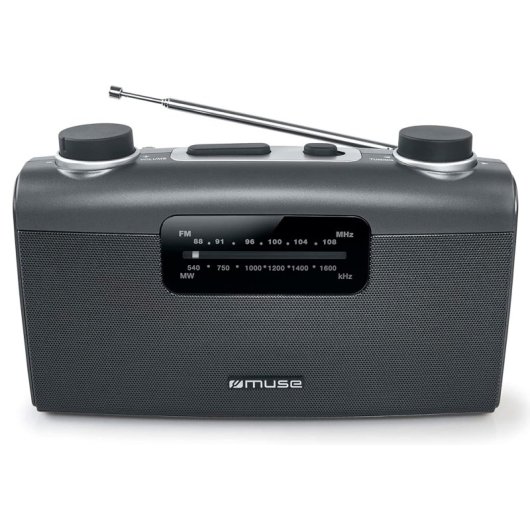 Muse M-058 R Radio Portátil Analógica Gris