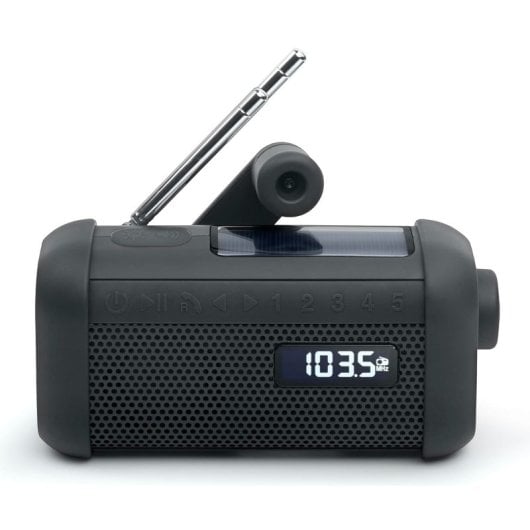 Muse MH-08MB Radio Portátil Solar Bluetooth Negra