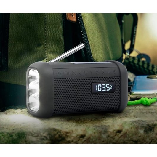 Muse MH-08MB Radio Portátil Solar Bluetooth Negra