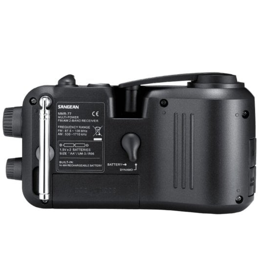 Radio portatile analogica nera Sangean MMR-77 FCC