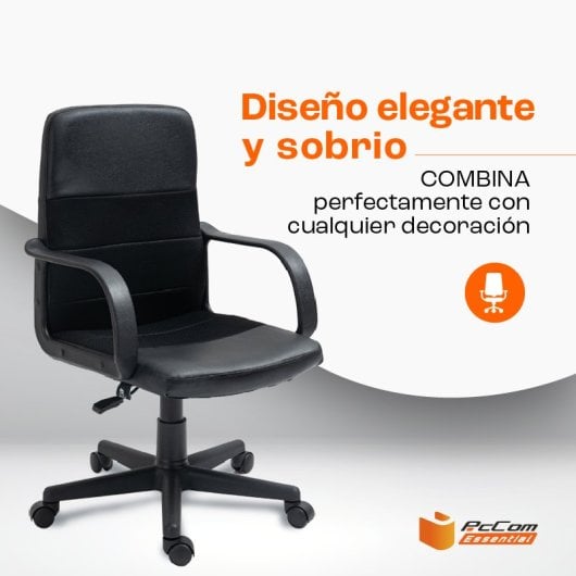 PcCom Essential Smart Silla Escritorio Negra