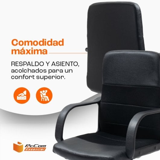 PcCom Essential Smart Silla Escritorio Negra