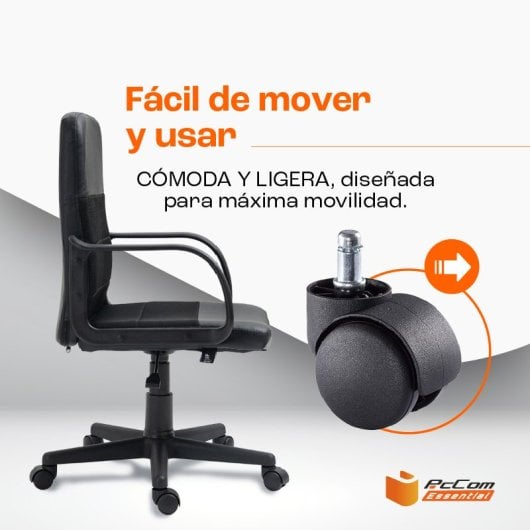 PcCom Essential Smart Silla Escritorio Negra