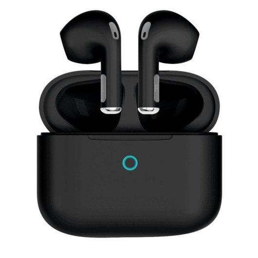Écouteurs PcCom Essential Twins Bluetooth 5.1 sans fil avec étui de charge noir