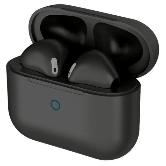 Écouteurs PcCom Essential Twins Bluetooth 5.1 sans fil avec étui de charge noir
