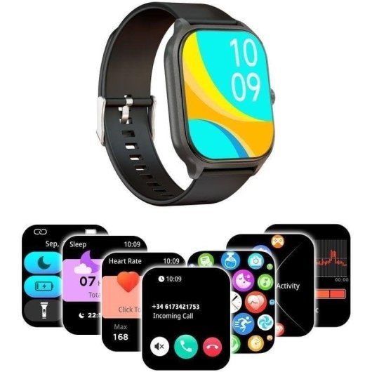PcCom Essential Fit Max Bluetooth 45,7mm Noir IP68 Cardiofréquencemètre