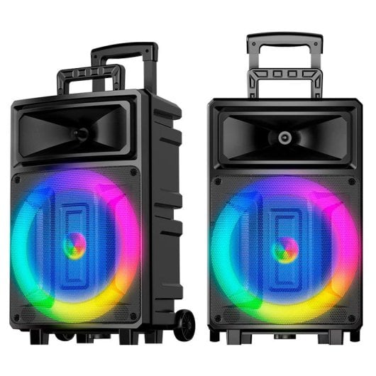 Cool Fest Altoparlante Bluetooth universale 60W RGB (2 microfoni + telecomando)