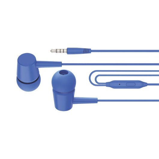 Cuffie stereo Cool Bear da 3,5 mm con microfono blu