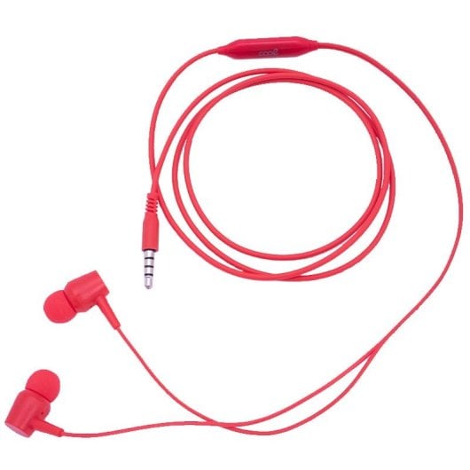 Cuffie stereo Cool Bear da 3,5 mm con microfono rosso