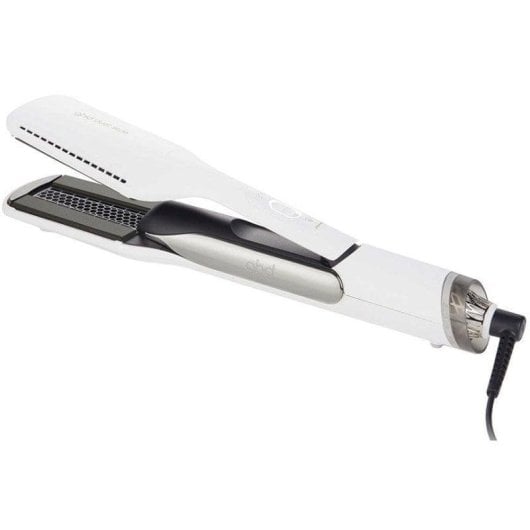 Prancha de Cabelo 2 em 1 ghd Duet Style Vapor Desligamento Automático Branco
