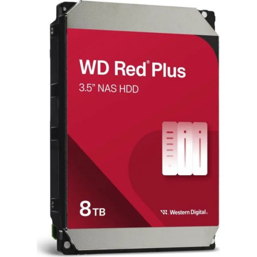Disco Duro Western Digital Red Plus 8TB HDD 3.5 5640rpm SATA 6Gbps 256MB