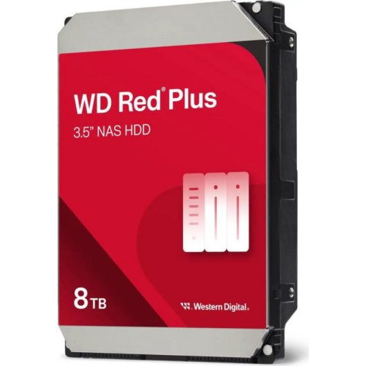 Disco Duro Western Digital Red Plus 8TB HDD 3.5 5640rpm SATA 6Gbps 256MB