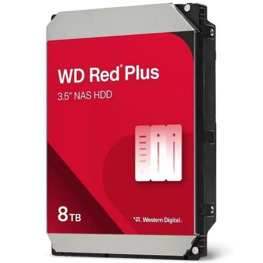 Disco Duro Western Digital Red Plus 8TB HDD 3.5 5640rpm SATA 6Gbps 256MB