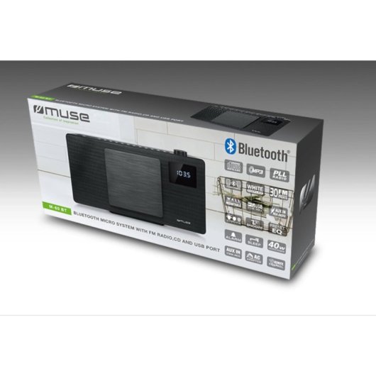 Muse M60bt Bt Cd/usb / Radio Réveil Cd Usb Etagère