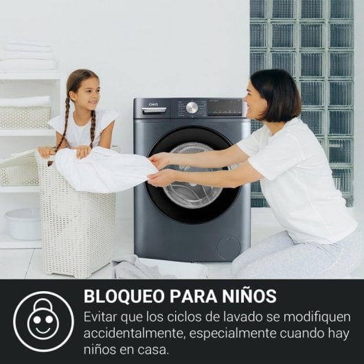 CHiQ CFL100-14586IM3XA Lavadora de Carga Frontal 10Kg 1400 rpm A Gris