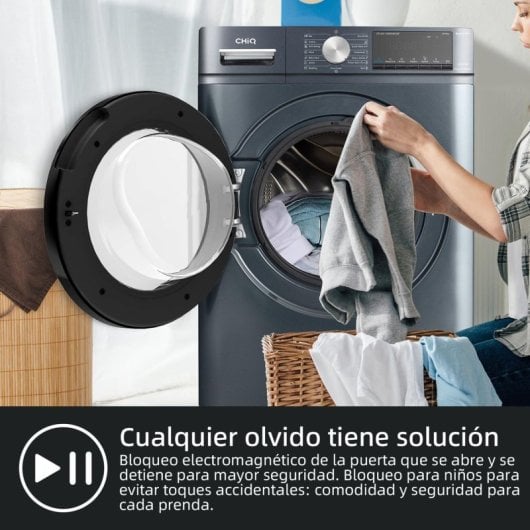 CHiQ CFL100-14586IM3XA Lavadora de Carga Frontal 10Kg 1400 rpm A Gris