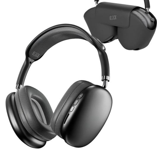 Klack Pro Max Auriculares Inalambricos Bluetooth de Diadema con Funda Negros