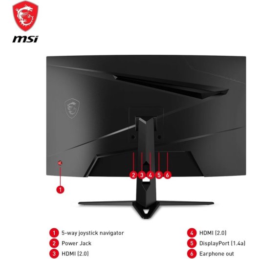 Monitor Msi G273cq 27 pollici curvo 1500r Va 2560x1440 Wwhd 170hz