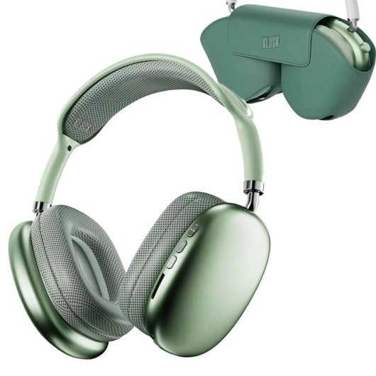 Klack Pro Max Auriculares Inalambricos Bluetooth de Diadema con Funda Verdes