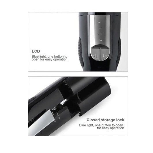 Máquina de Cortar Pontas Klack Portátil Sem Fios USB-C Design Compacto Recarga Rápida