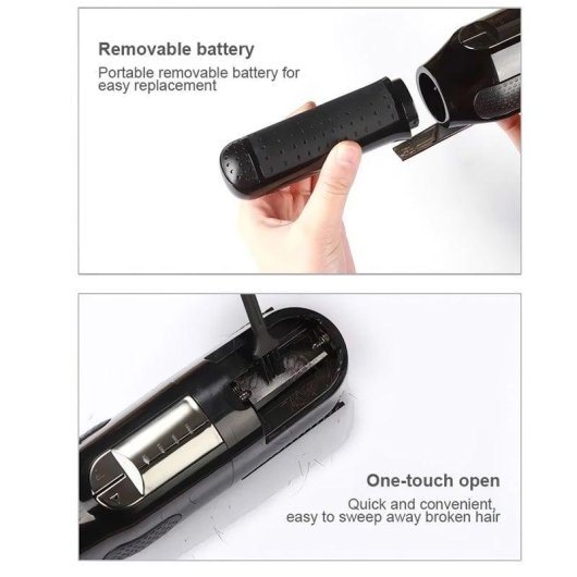 Máquina de Cortar Pontas Klack Portátil Sem Fios USB-C Design Compacto Recarga Rápida