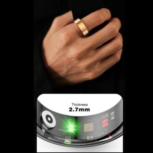 Klack Smart Ring Tracker Anillo Inteligente Talla 59-60 mm Negro