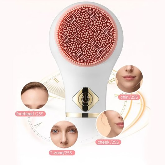 Klack Escova de Limpeza Facial Rotativa com Três Cabeças Intercambiáveis