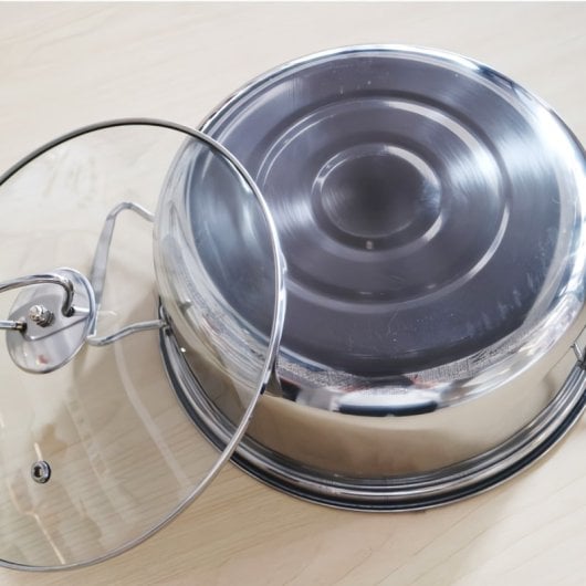 Conjunto de panelas de aço inoxidável Klack de 10 peças para todos os tipos de cozinhas