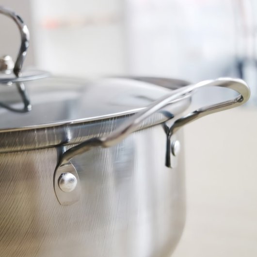 Conjunto de panelas de aço inoxidável Klack de 10 peças para todos os tipos de cozinhas