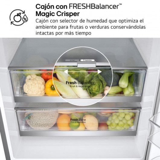LG GBB569NSAGB.ANSQEUT Frigorífico Combinado D Aço Inoxidável