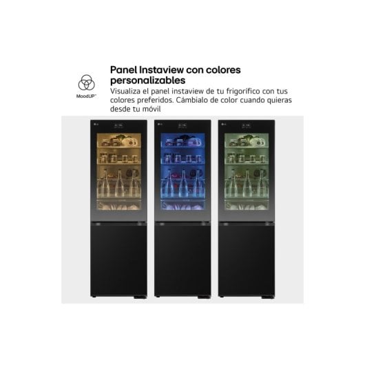 LG GBG7190CEV Instaview Frigorífico Combi C Negro