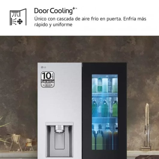 LG GMG861MBAE Instaview Frigorífico Americano E Acero Inoxidable