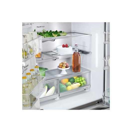 LG GMG961EVKE Frigorífico Americano InstaView E Acero Texturizado Antihuellas