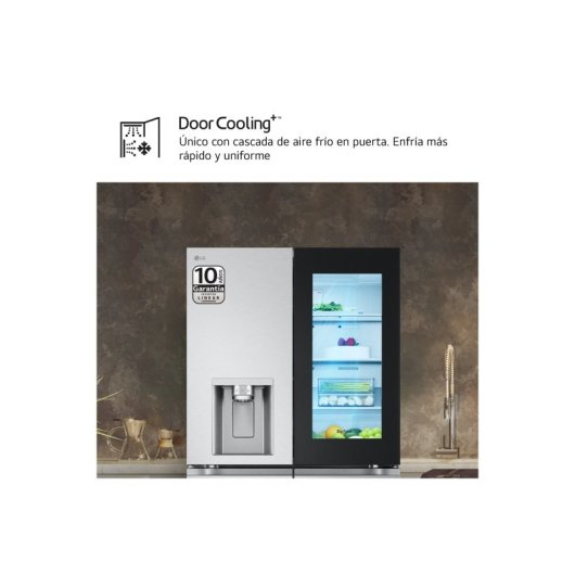 LG GMG961EVKE Frigorífico Americano InstaView E Acero Texturizado Antihuellas