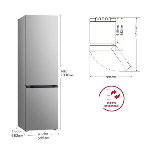 LG GBV7280DPY Frigorífico Combi D Acero Inoxidable