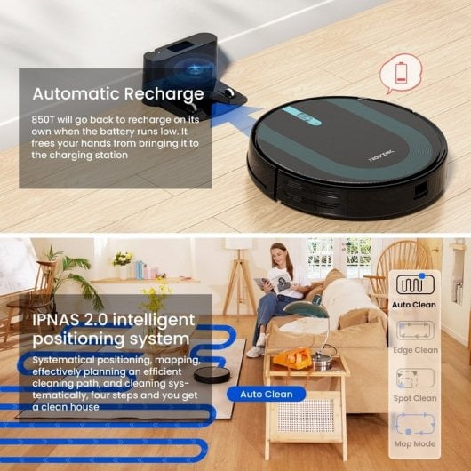 Robot aspirapolvere Proscenic 850T WiFi Nero