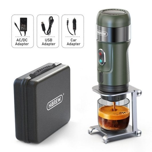 HiBREW H4B Cafetera Portátil Inalámbrica con Batería Recargable de 2200mAh Verde