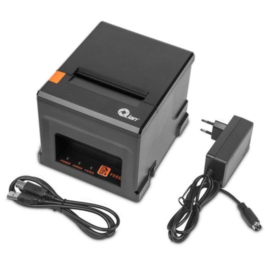 Qian Impresora Térmica de Tickets 80mm USB/RJ45 Negra