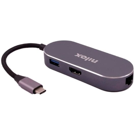 Mini station d'accueil Nilox HDMI/USB-C/RJ-45/USB 3.0