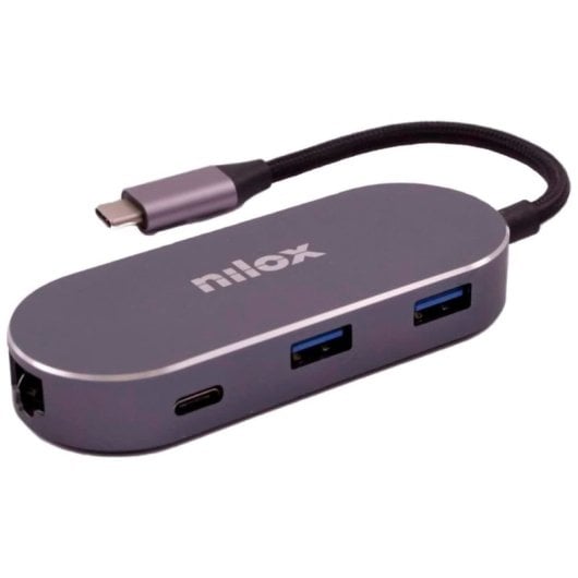 Mini station d'accueil Nilox HDMI/USB-C/RJ-45/USB 3.0
