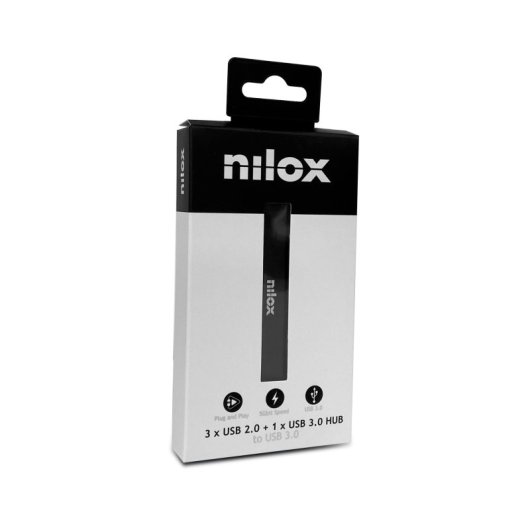 Nilox Hub 4 Ports USB 1 X 3.0 + 3 X 2.0