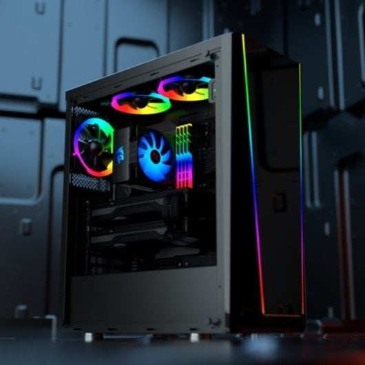 Redragon Tailgate RGB Mid Tower Cristal Templado USB 3.2 Negra