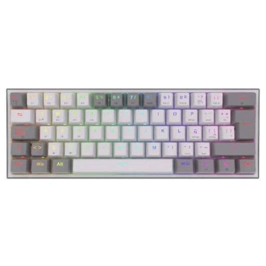 Tastiera da gioco meccanica wireless Redragon K616 Fizz Pro Switch RGB Tastiera latina ES rossa bianca/grigia