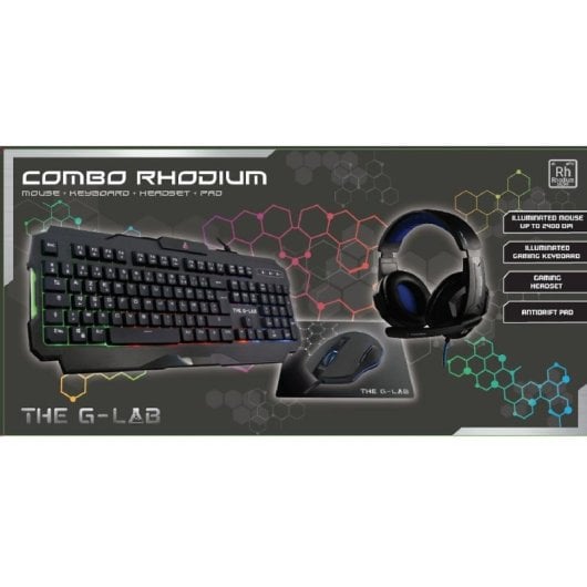 The G-Lab Combo Rhodium Pack Teclado + Ratón + Alfombrilla + Auriculares