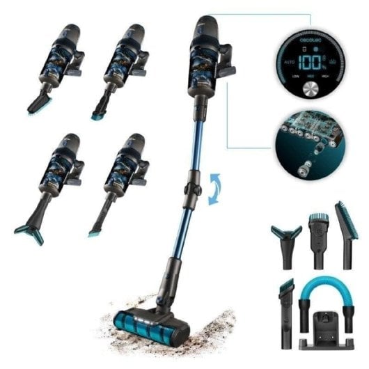 Cecotec Conga Rockstar 11500 Odyssey Ergoflex Aspirador Inalámbrico 3 en 1 850W Azul