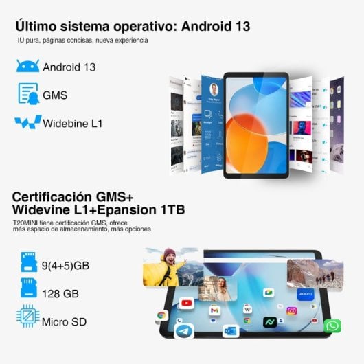 Doogee T20 Mini 2023 8.4" 4G 4/128GB Negro